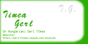 timea gerl business card